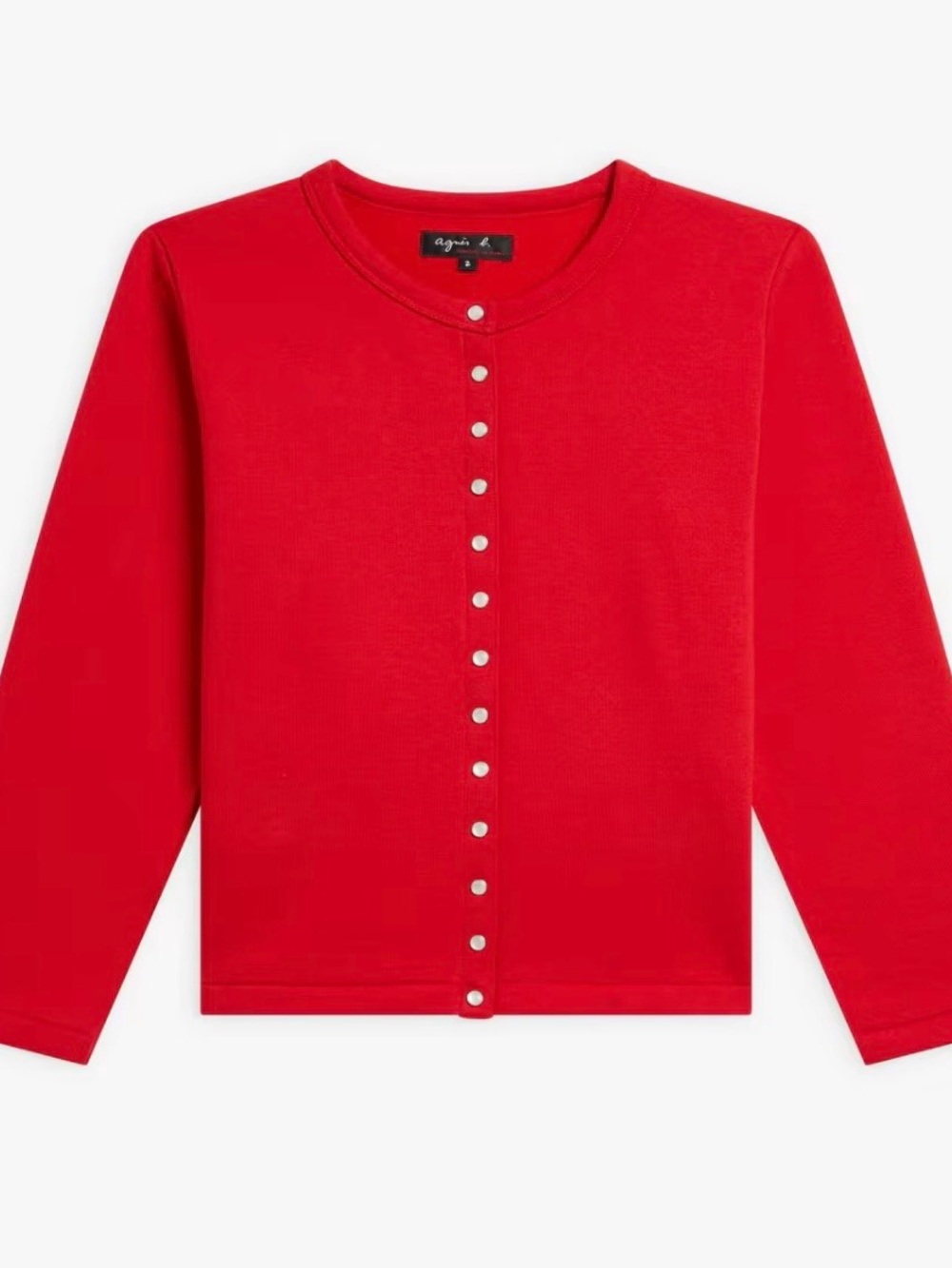 Agnes b.Snap-Front Long Sleeve Top